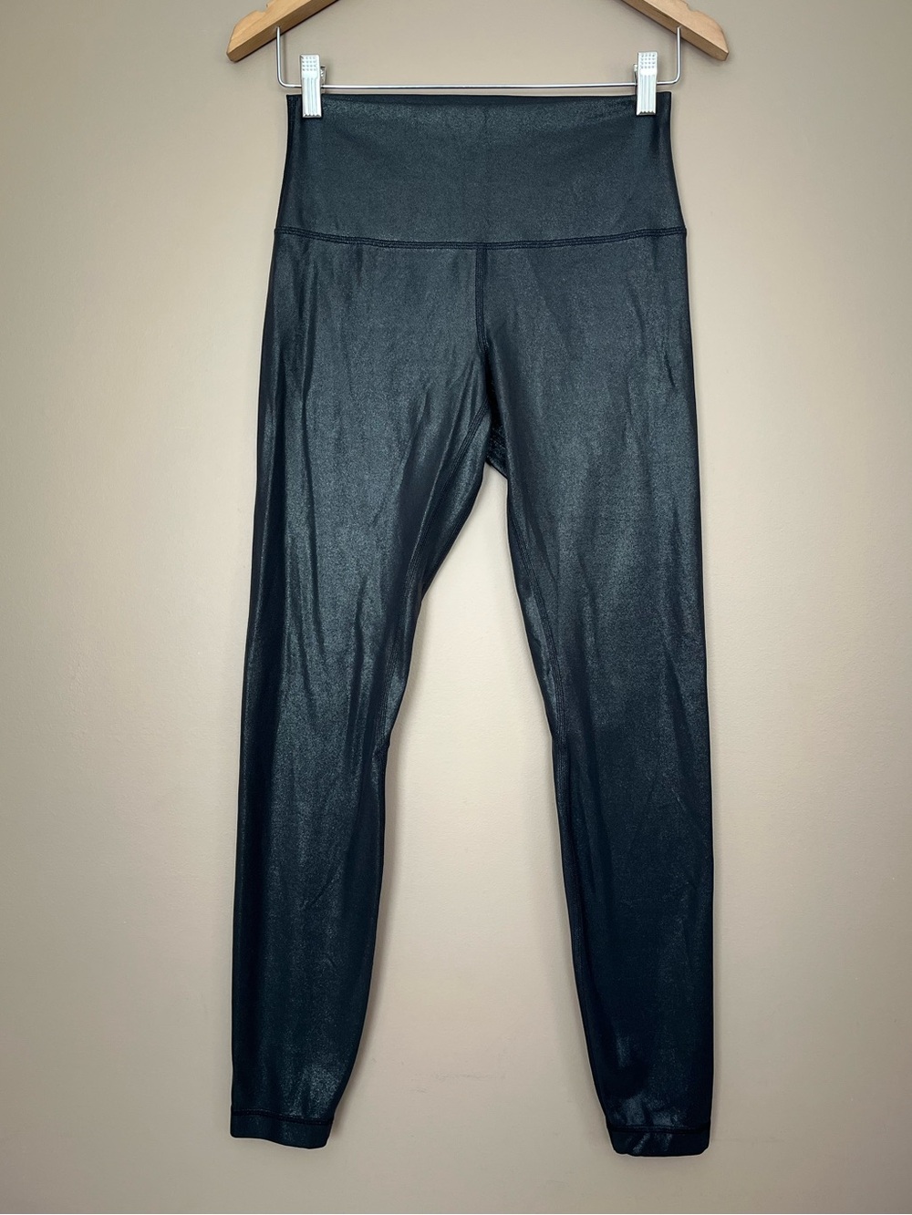 {Lululemon} Align High-Rise Pant 28" Shine in Radiate Foil Print Black - Size 8